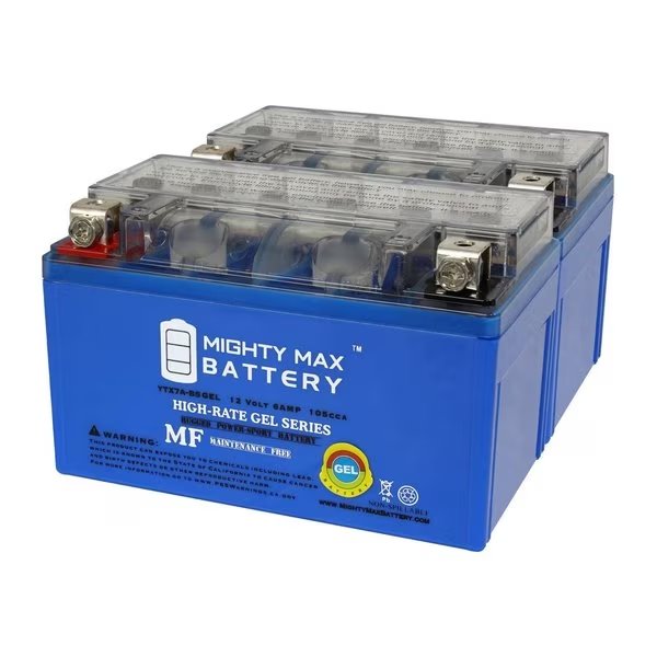 YTX7A-BSGEL 12V 6AH Replacement Battery compatible with Lexmoto Vienna WY125T-121 - 2PK, Mighty Max Battery, Mfr#: MAX4003559
